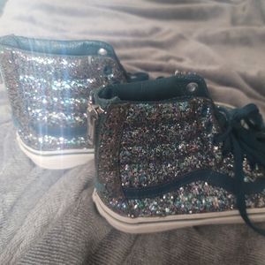 Teal glitter Vans!